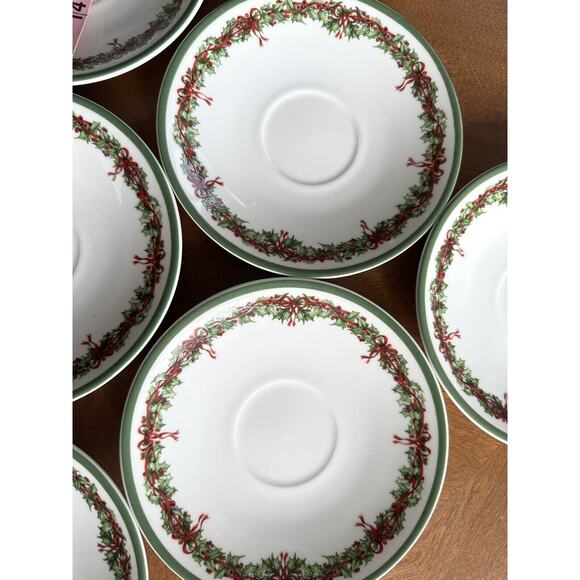4 Christopher Radko Holiday Celebrations Saucer Plates Christmas Tree- GIFT SALE - Picture 6 of 16